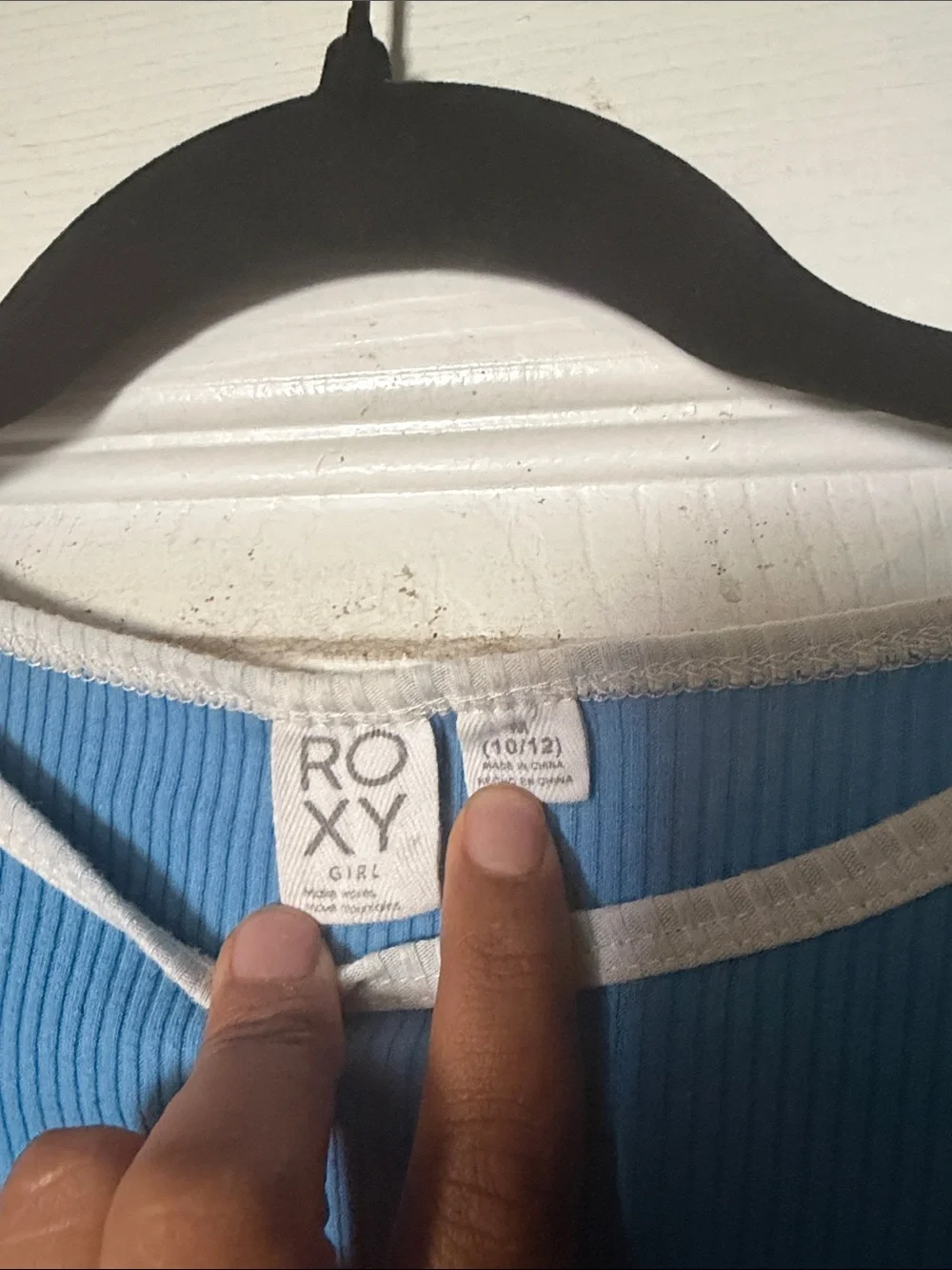 Roxy Light Blue Ribbed Tee Dress with White Sun Graphic